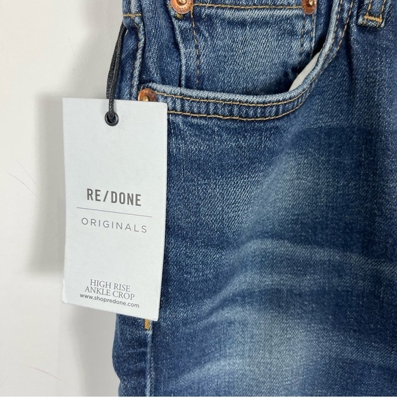 RE/DONE High Rise Ankle Crop Jeans - Picture 5 of 14